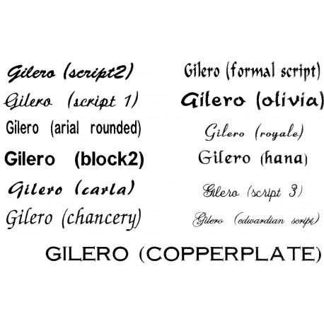 Scritte ricamate personalizzate - Gilero